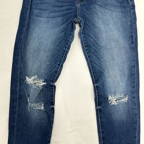 Kan Can Signature Women's High Rise Button Fly Distressed Skinny Jeans - Picture 3 of 6